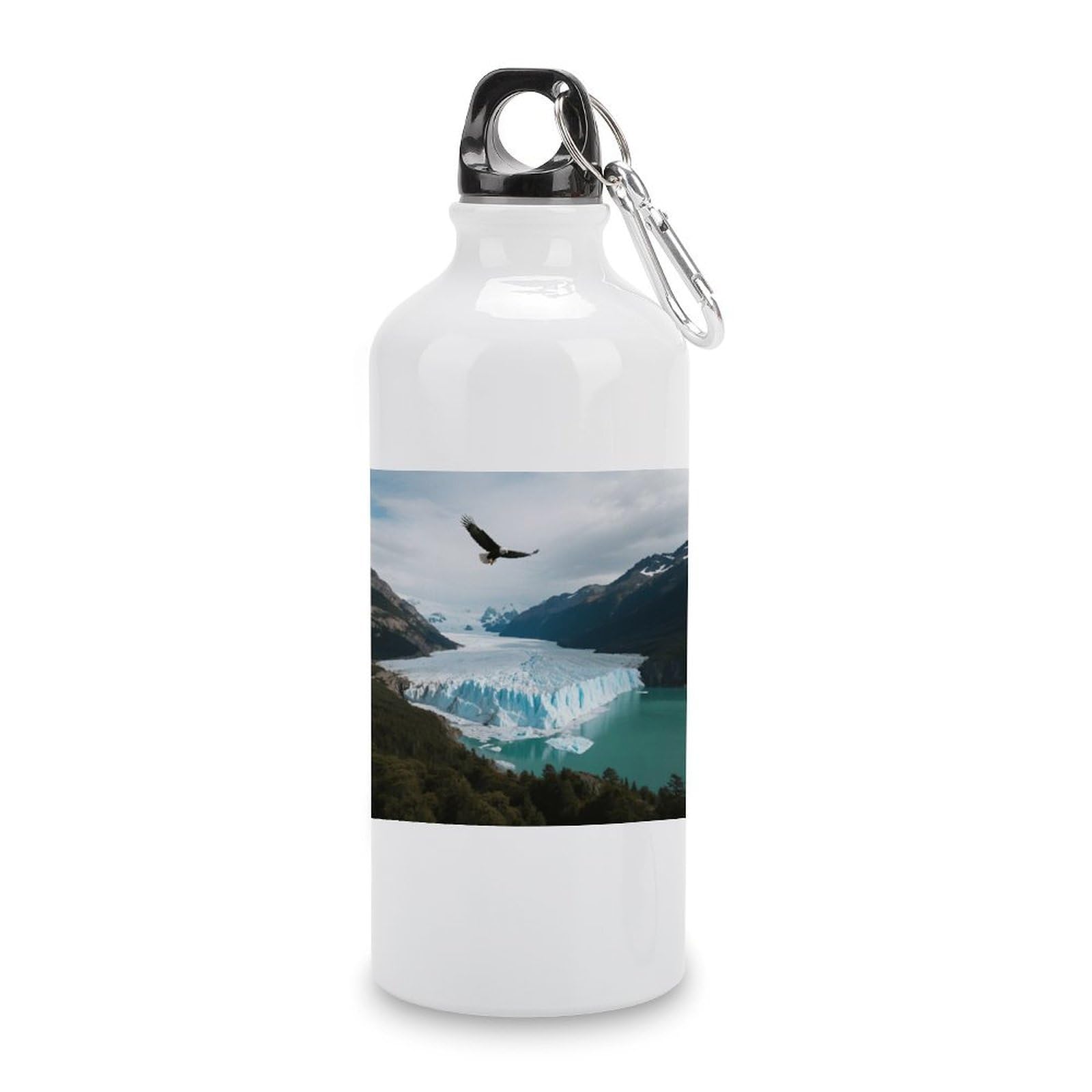 Fekiloot Style Glaciers And Lakes Aluminum Water Bottle Travel Tumbler Reusable Lightweight Outdoor Sports Water Bottles For Gym Sports Camping Hiking Fishing600ml