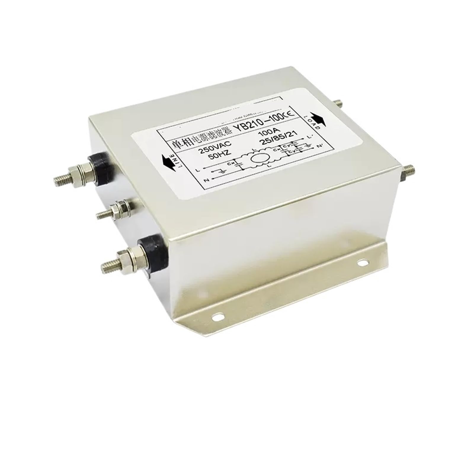 0P7BR328B YB210-20A single section bolt type - phase AC power filter 220V anti-interference(YB210-100A)