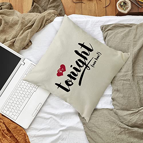 Oh, Susannah Not Tonight/Not Tonight Throw Pillow Cover，Bridal Shower Or Lingerie Party Gift， Gifts For Wedding Anniversary ， Engagement Couples，18 X 18 Inch Linen Cushion Cover #TOP1