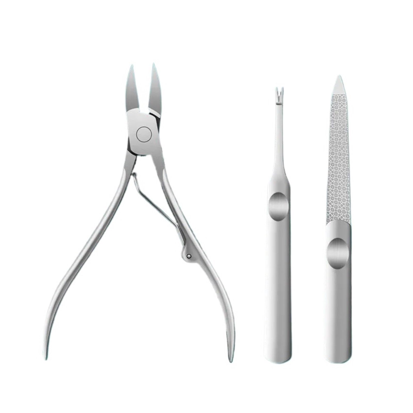 Set di forbici for unghie in acciaio inossidabile, strumento for manicure, strumenti for pedicure, forbici/tronchesino for cuticole/spintore for cuticole/tagliaunghie(C)