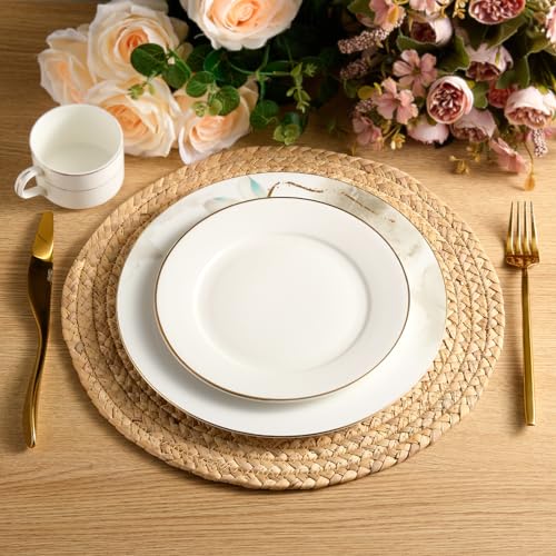 14roundwovenplacematssetof6naturalextrawideplacematsbraidedheatresistantplacematsfarmhousebohofringeplacematswipeablecirclewickerplacemats Urban Country Home Decor 14 round woven placemats set of 6 natural extra wide placemats braided heat resistant placemats farmhouse boho fringe place mats wipeable circle wicker placemats urban country home decor