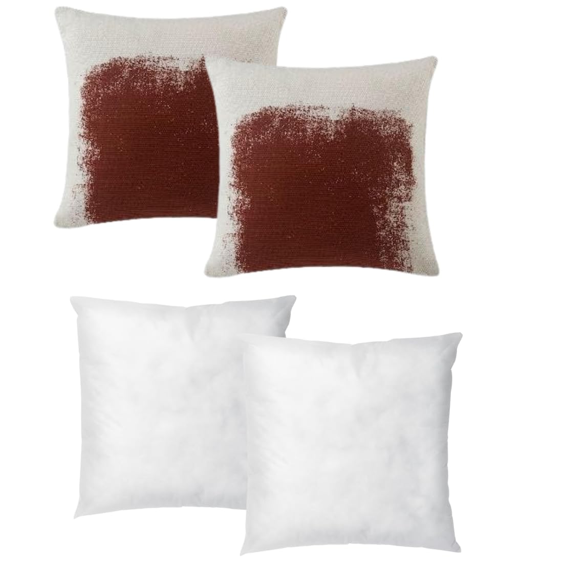 Ikea ÄNGLATÅRAR & Inner Set: 2-Pack White/Red Patterned Covers & 2-Pack Soft Insert Pads-image-17