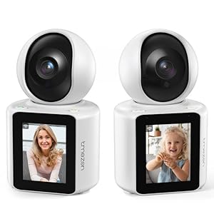 TMEZON 2pk Two Way Audio Video Pet Dog Camera with Speaker Video Calling Devices for Grandparents Wireless Security Camera Indoor Monitor 1080P with Phone app and Motion Detection