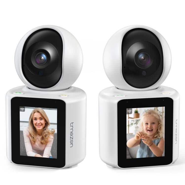 TMEZON-2pk-Two-Way-Audio-Video-Pet-Dog-Camera-with-Speaker-Video-Calling-Devices-for-Grandparents-Wireless-Security-Camera-Indoor-Monitor-1080P-with-Phone-app-and-Motion-Detection