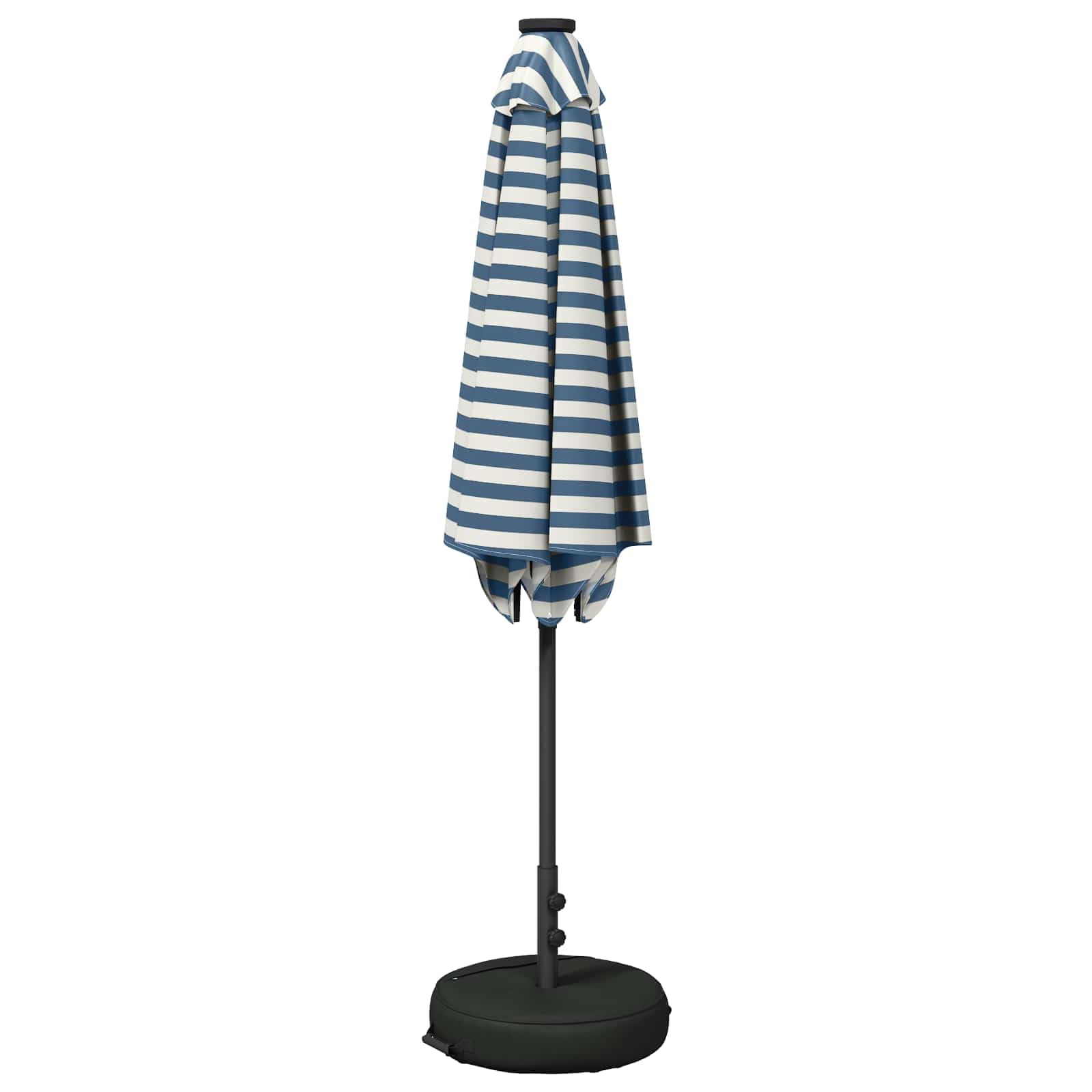 SYDE Parasol ogrodowy ze światłami LED i podstawą 270 x 270 cm poliester