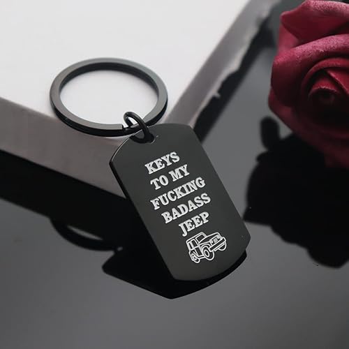 Miniatura 2 de Llavero de coche para niña, regalo de acero inoxidable, llavero para coche, accesorios de Wrangler para amantes de los coches