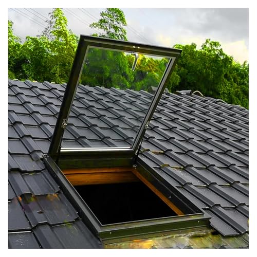 Attic Skylight Window Covers with Clear Glass Plate, Up-turning Sloped