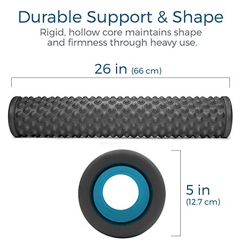 Teeter Massage Foam Roller Bundle - Textured For Deep Tissue Muscle Relief To Boost Recovery, Flexibility, Mobility - Back Pain Relief, Sports Massage, Myofascial Release #TOP2