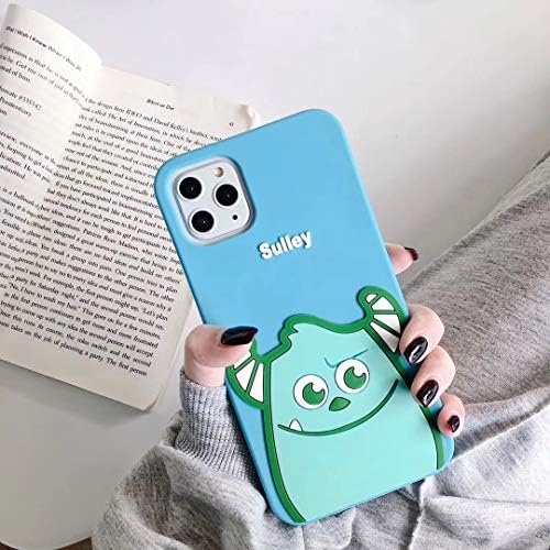 YUJINQ iPhone 11 Pro Max Sulley Case,Soft Silicone 3D Cartoon Animal Cover,Kids Girls Boys Rubber Kawaii Character Skin Shell (Sulley,iPhone 11 Pro Max)