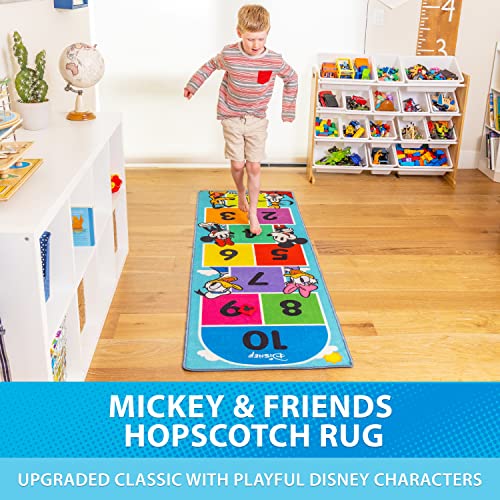Image of GoSports Disney Mickey and Friends 6.5 ft Hopscotch Rug Indoor /Outdoor Playroom Game for Kids