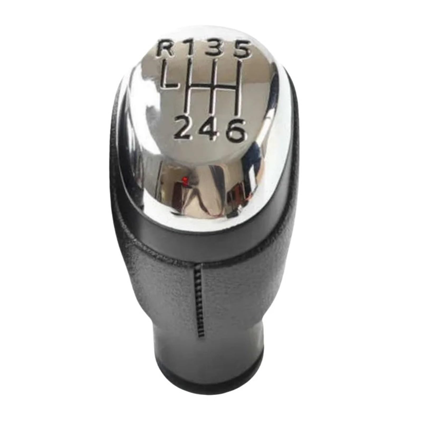 Mkgkacvcpt K0739 Chrome 6Speed Shift Lever Knob For Clio 4 Mk4 Iv 2012-2019 Pu Leather / Abs Stylish