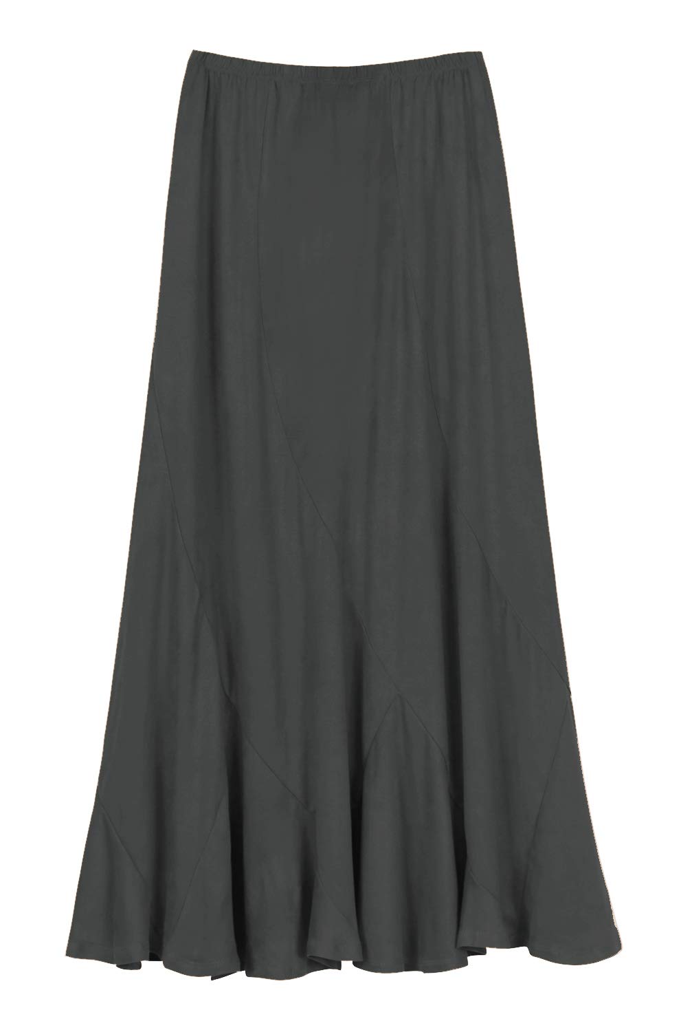 Urban CoCo Women's Vintage Elastic Waist A-Line Long Maxi Skirt