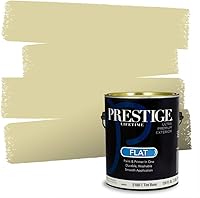 Vista 175 de PRESTIGE Pinturas de pintura exterior e imprimación en uno, 1 galón, plano, combinación comparable de Benjamin Moore* Manzanilla*
