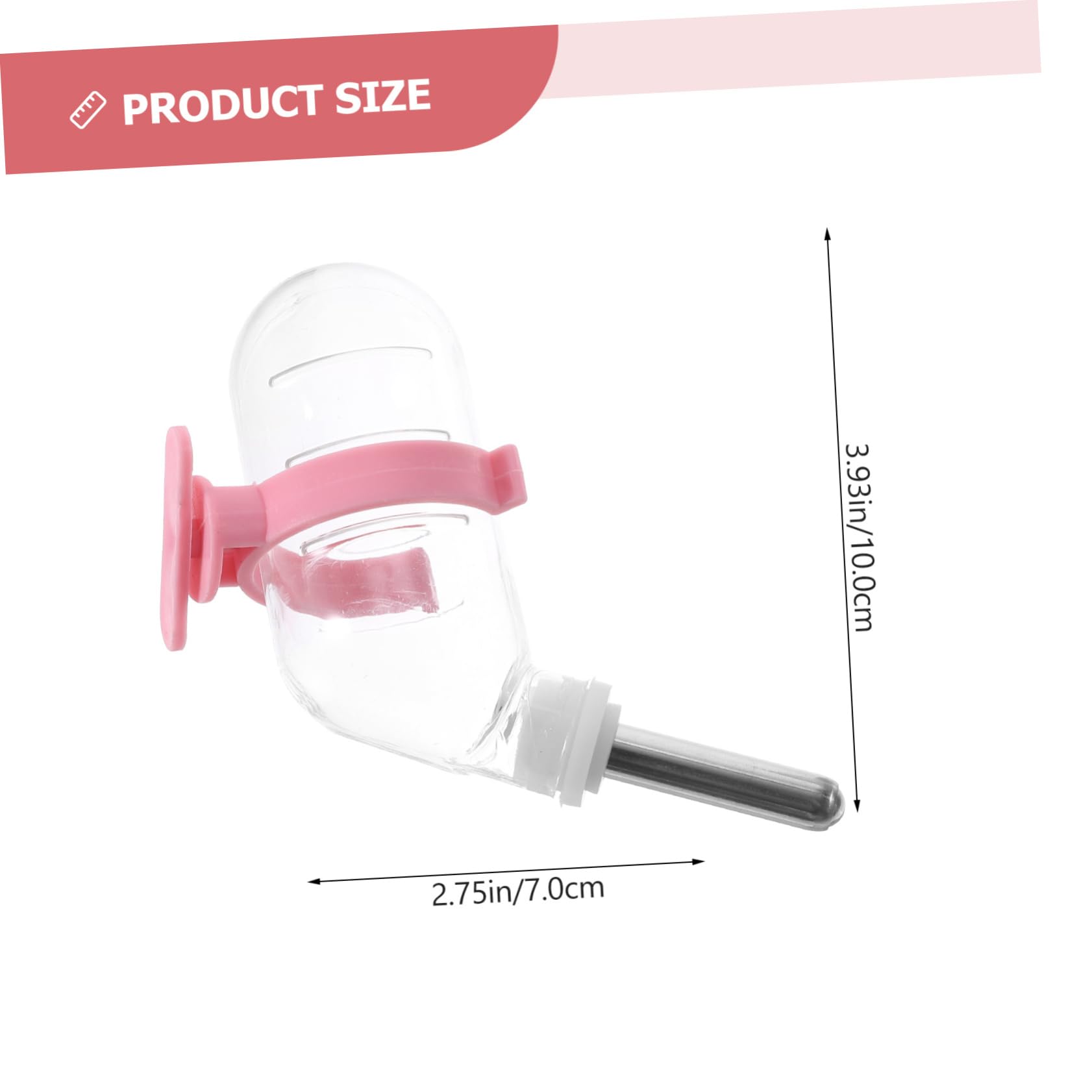 Mipcase Pet Waterer Hanging Design Automatic Water Basin Easy to Observe Water Level Stainless Steel Kettle