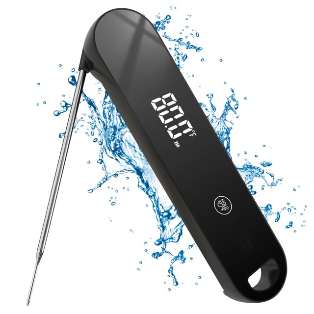 Miniatura 2 de Termómetro de comida de lectura instantánea de 0.5 segundos, termómetro profesional ultra rápido para carne, termómetro digital de cocina para