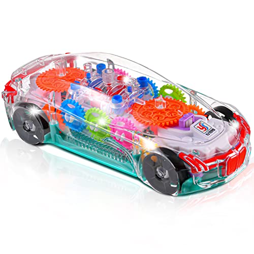 Image of 3D Car with 360 Degree Rotation Concept Racing Vehicle, Gear Simulation Mechanical Car, Sound & Light Toys for Kids /Gifts /Toddler Age 2 to 5 Years (Multicolor)
