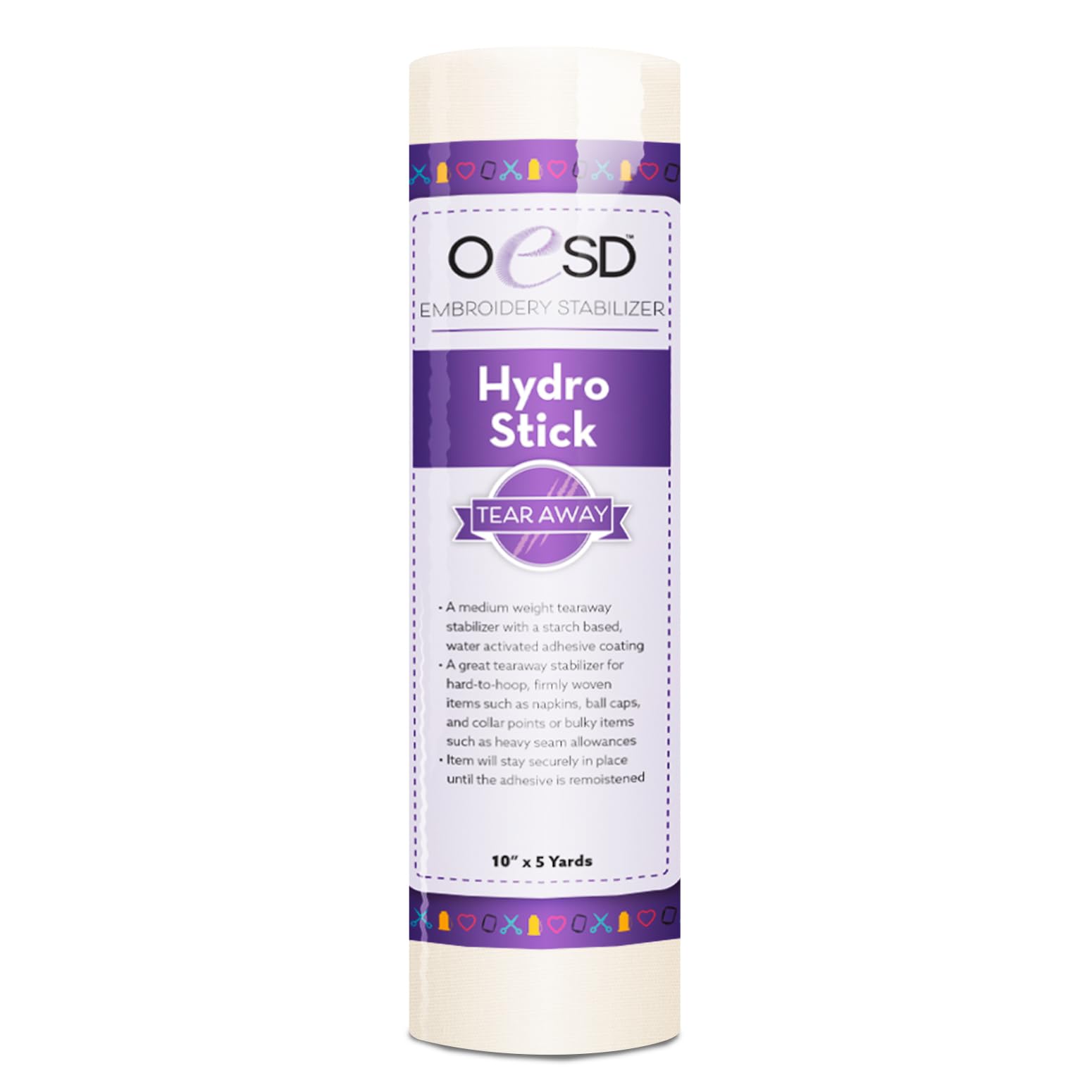 OESD HydroStick Tear Away Embroidery Stabilizer 10
