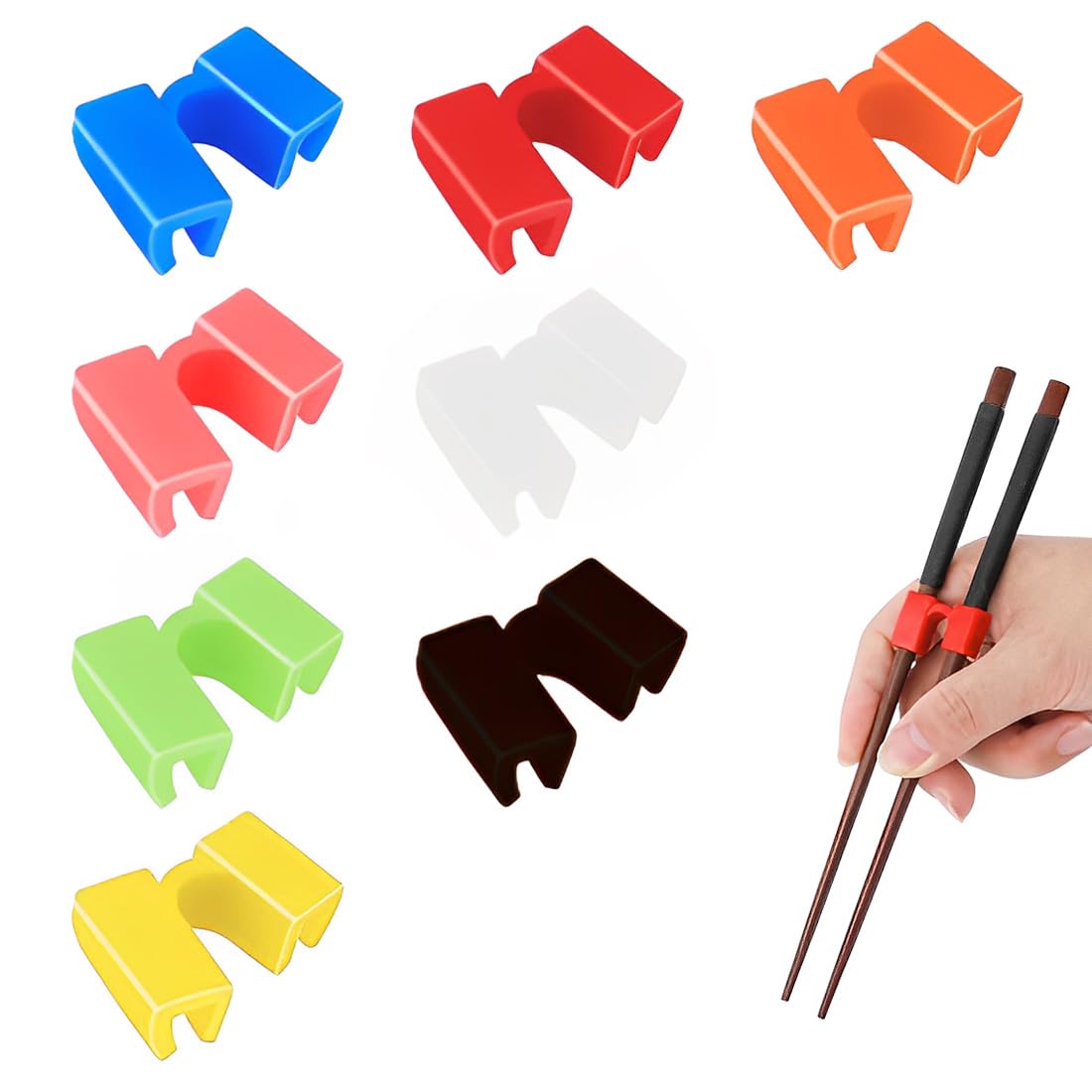 8 Pezzi Supporto Bacchette Cinesi - Allenatore Per Bambini E Adulti