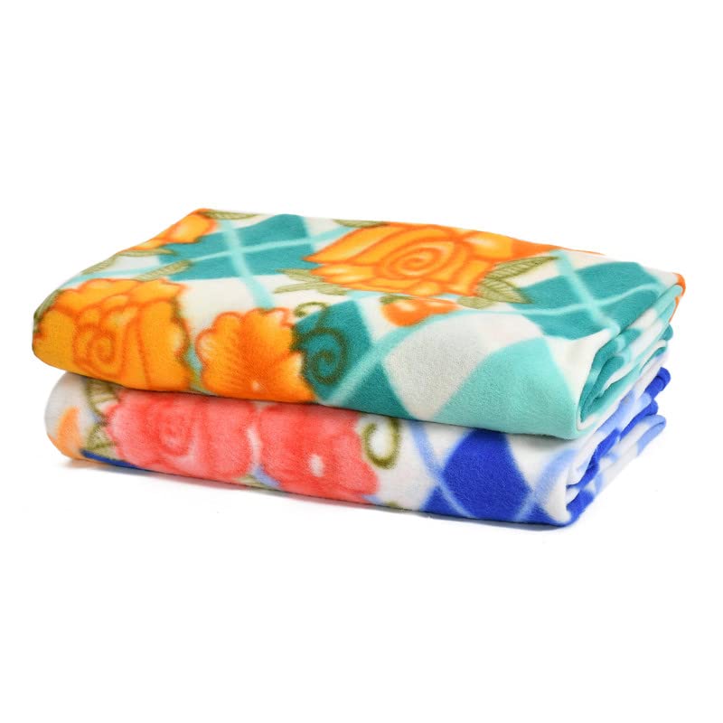 BSB HOME® Printed Polar Fleece Single Bed All Season Blanket/Comforter/Dohar 250TC - Pack of 2 (58x88 Inch, Pink, Green, Blue and Red)-image-37