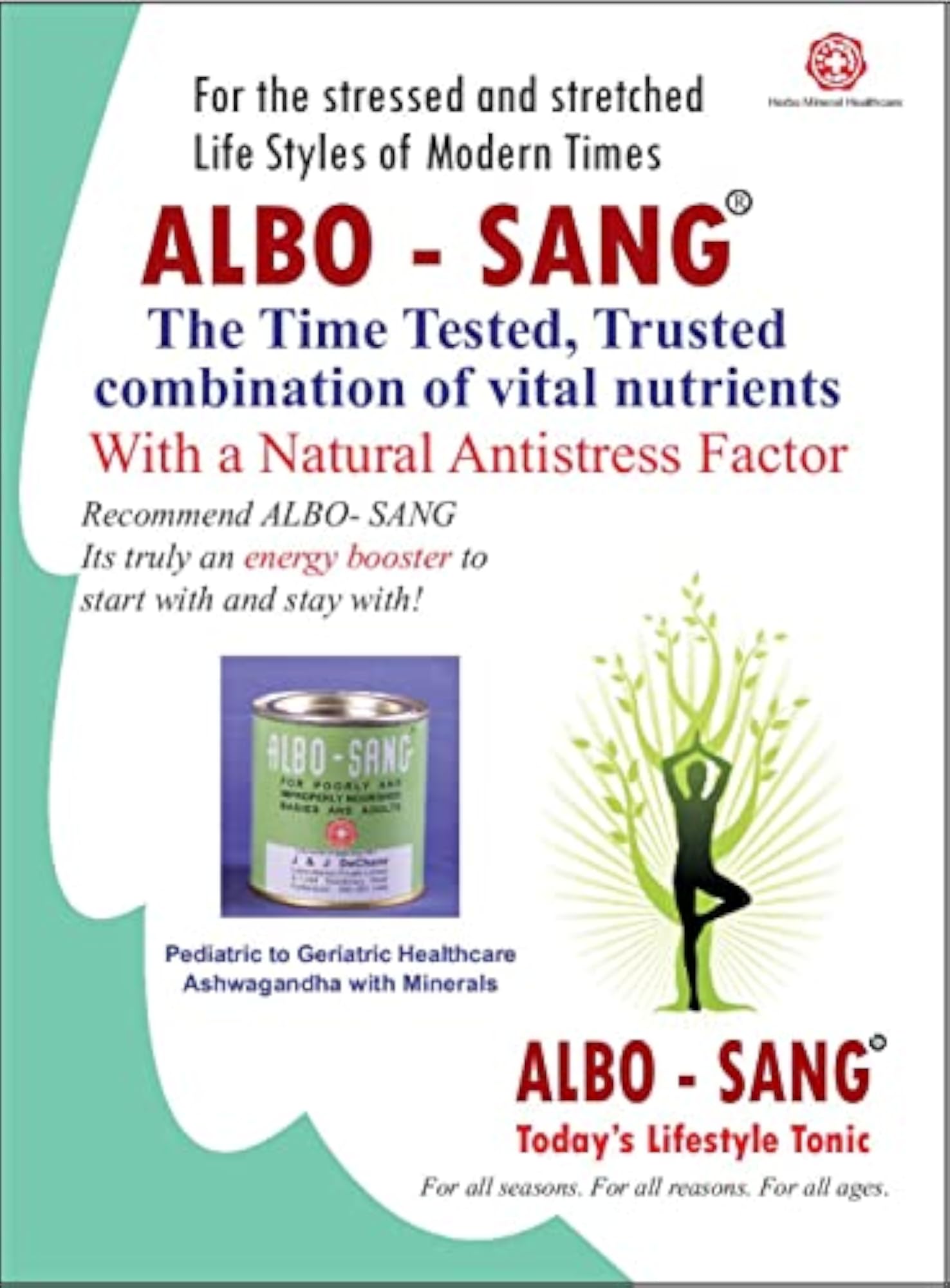 Albo Sang Ashwagandha Tonic, 300 Tabs