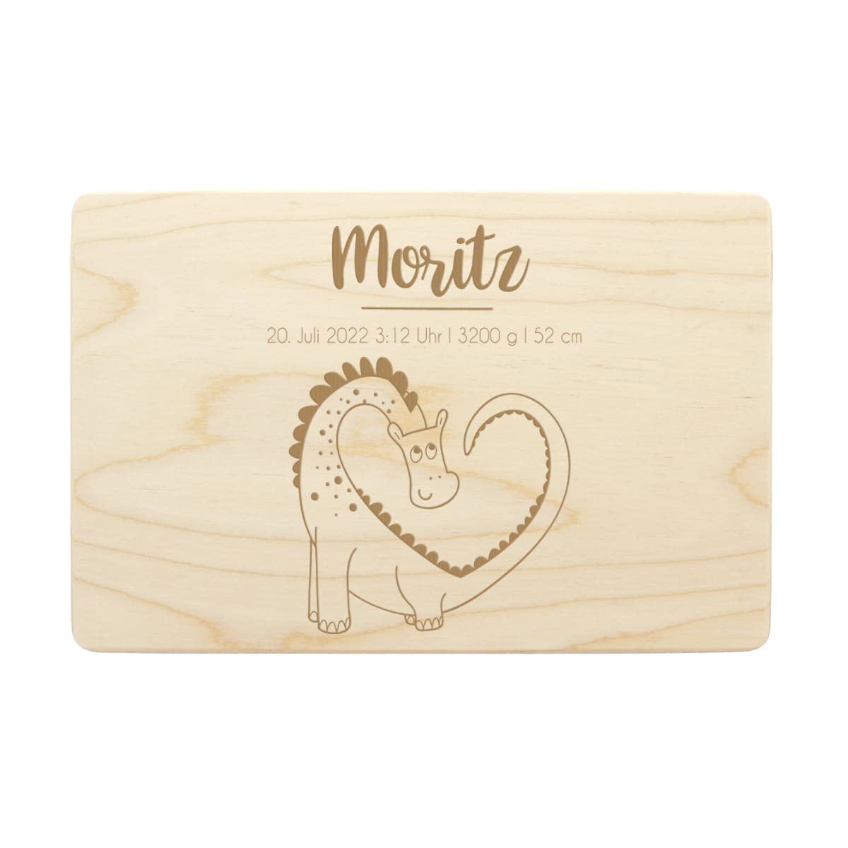 LittleStars Personalisierbare Erinnerungskiste Dino aus Holz (40x30x23 cm)