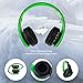 immagine 3PowerLocus P1, Cuffie Bluetooth Senza Fili Over-Ear Cuffie, Stereo Pieghevoli Auricolari, Wireless Cuffie Riduzione del Rumore con Microfono per iPhone, Samsung, LG, iPad, PC, iPod (Nero/Verde)