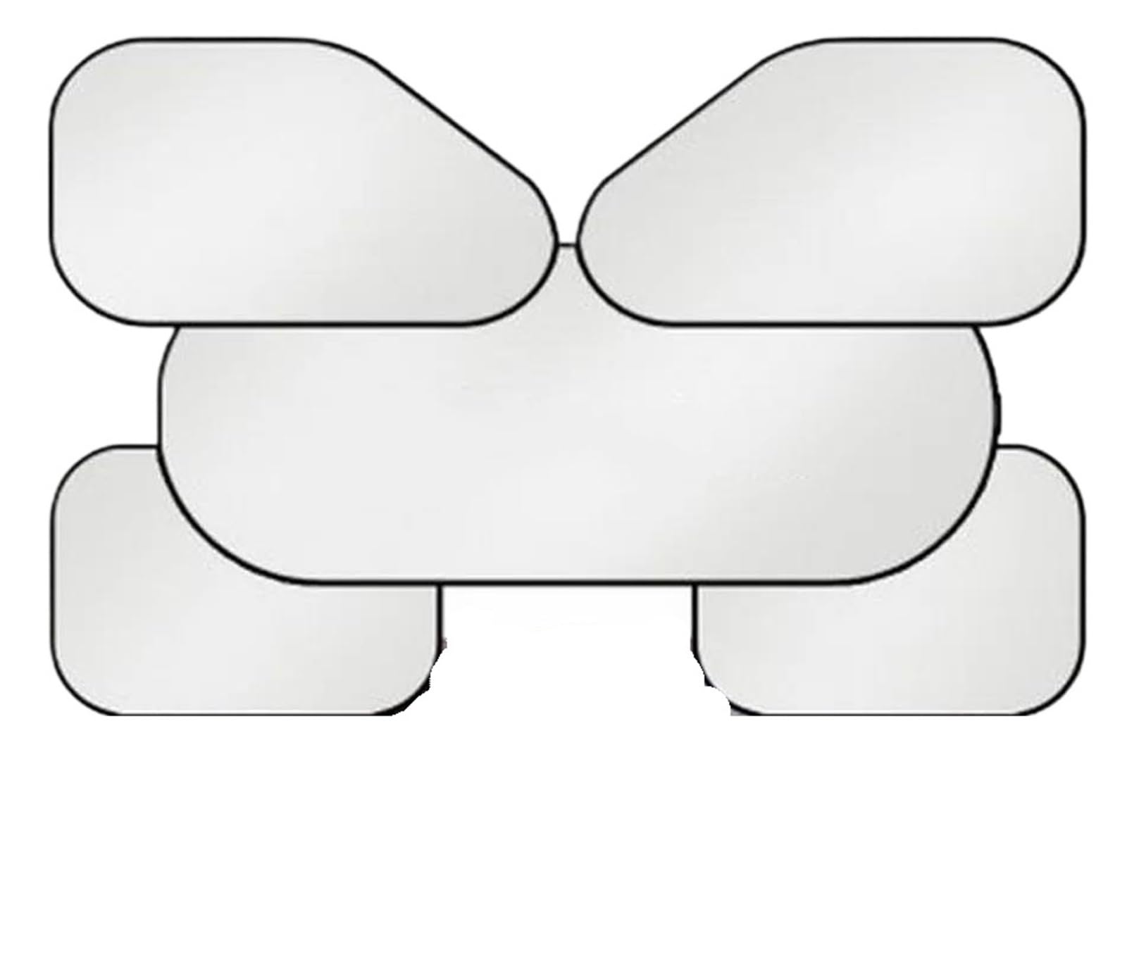 6 Pezzi/set Copri Parabrezza Auto Protezione Per Finestrini Parasole Anteriore Posteriore Laterale Pieghevole Parasole Per Finestrini Laterali Auto
