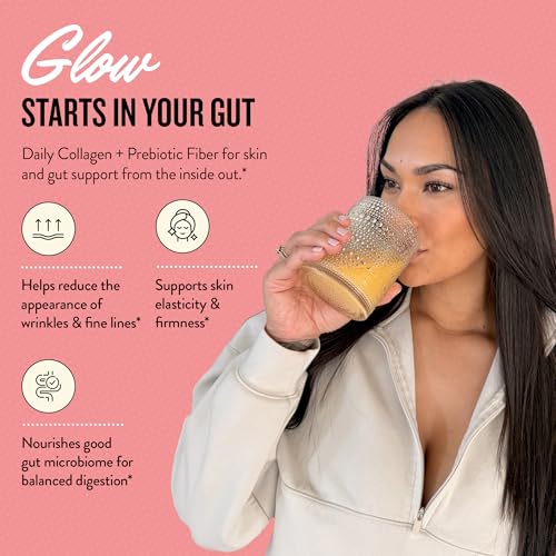 Image of Legendairy Milk She's Glowing Collagen Peptides Powder with Prebiotic Fiber, Tropical Drink Mix Supplement for Women, Digestive Support & Daily Wellness, 18 Stick Packs