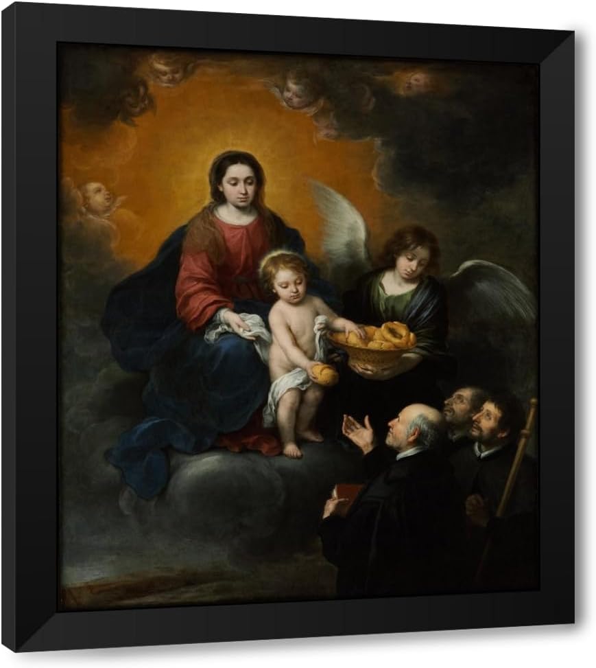 ArtDirect The Infant Christ Distributing Bread To The Pilgrims Custom Framed Art Print Giclee Print or Canvas Options with Various Sizes and Customization by Bartolomé Estebán Murillo
