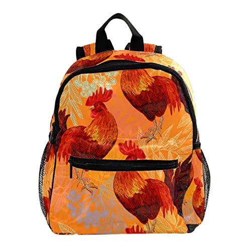 Sac à dos pour enfants coq coloré 30,5 cm une idée de cadeau de voyage pour fille et garçon