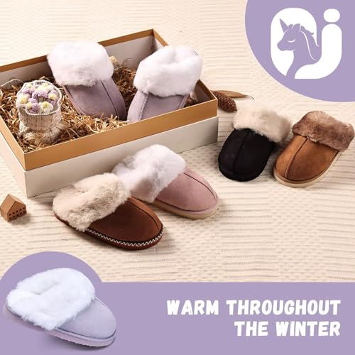 Image of IceUnicorn Kids Slippers Girls Boys Fuzzy House Shoes Bedroom Slides | Warm Memory Foam Slippers Indoor Outdoor