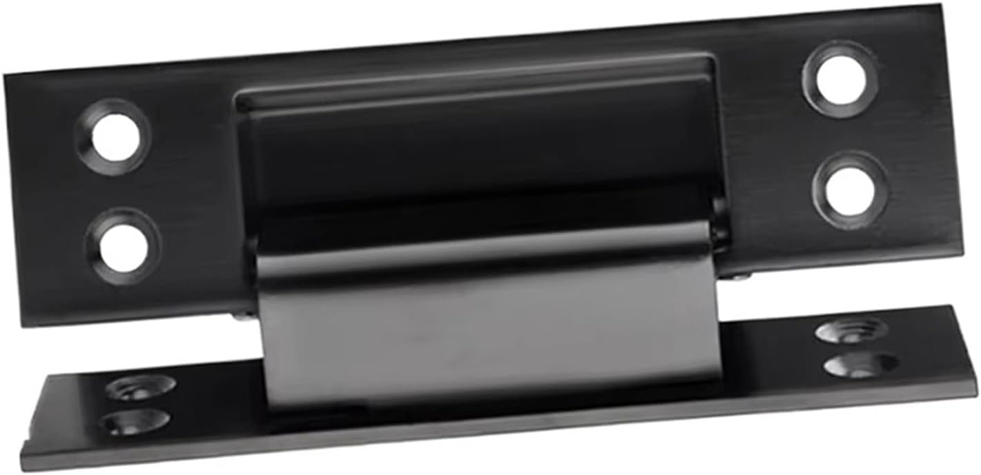 A58Z 2Pcs 4-Inch, Concealed Door with Stainless Steel, Wooden and Hinge Black