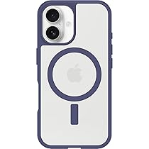 OtterBox Cover per iPhone 16 React Series MagSafe, resistente a shock e cadute fino, cover ultrasottile, testata a norme MIL-STD 810G, Trasparente, Viola