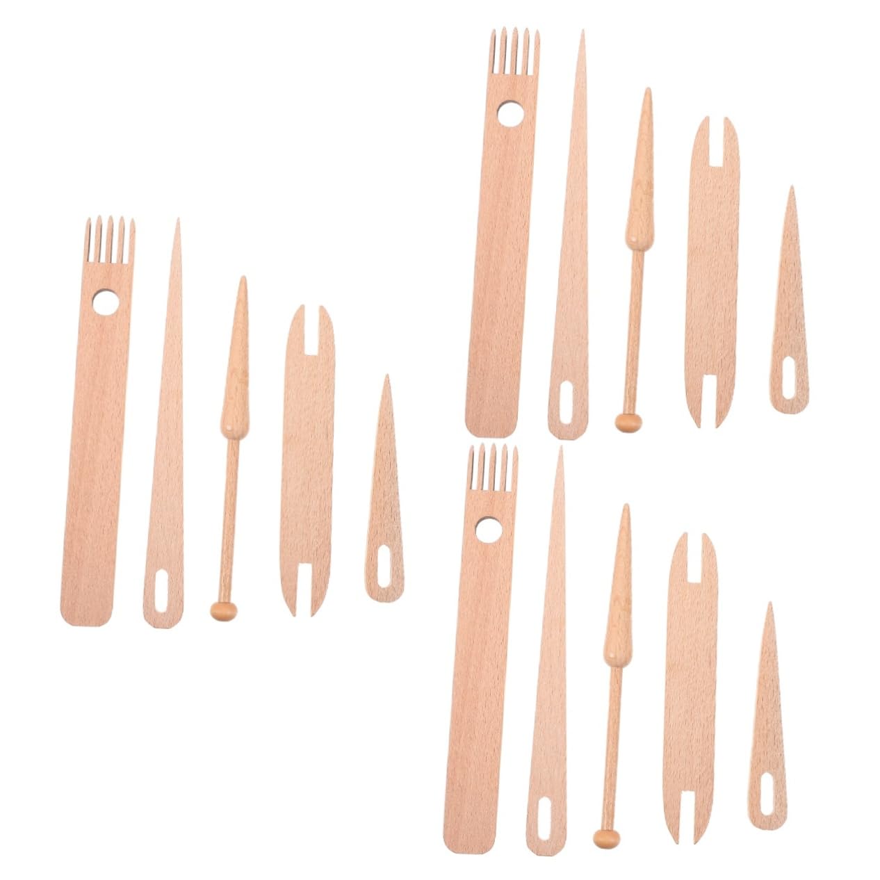 3 Sätze Gewebtes Shuttle-Set Gestrickte Werkzeuge Selber Machen DIY-Werkzeuge Werkzeug Zur Herstellung Von Wandteppichen Webnadeln Mit Schiffchen Gobelin-Nadel Webschiffchen Holz