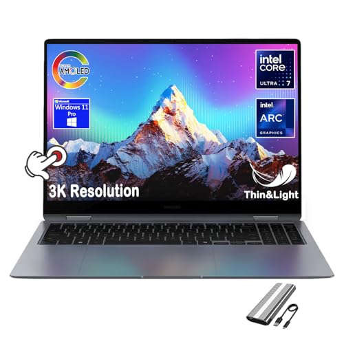 SAMSUNG Galaxy Book4 Pro 360 2-in-1 Business Laptop, 16" 3K AMOLE...