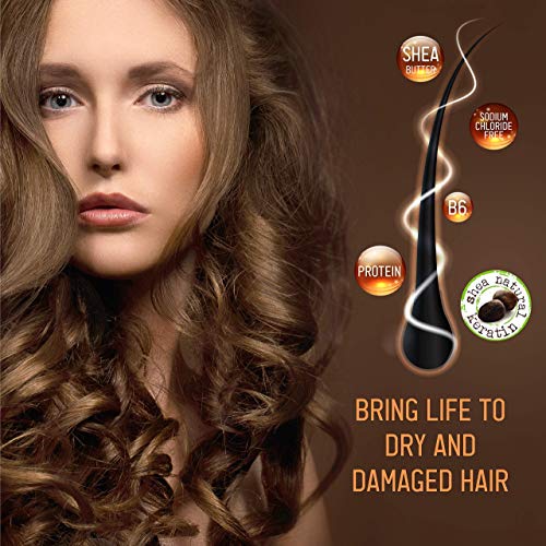 Savannah Hair Therapy Shea Butter - Deep Conditioner Hair Mask 500Ml + Shampoo 500Ml + Leave-In-Cream 500Ml, For All Types Of Hair, Natural Keratin Treatment, Sodium Chloride And Sulfate Free #TOP2