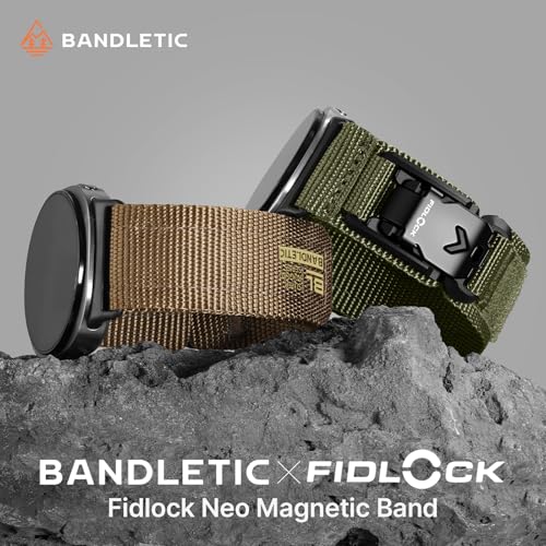 Image of Bandletic Compatible with Samsung Galaxy Watch 8 Band 40mm 44mm /8 Classic 46 mm Women /Men, No Gap Rugged Nylon Sport Strap for Galaxy Watch 8 Classic Band 46mm /8 44mm 40mm 2025 with Magnetic V-Buckle
