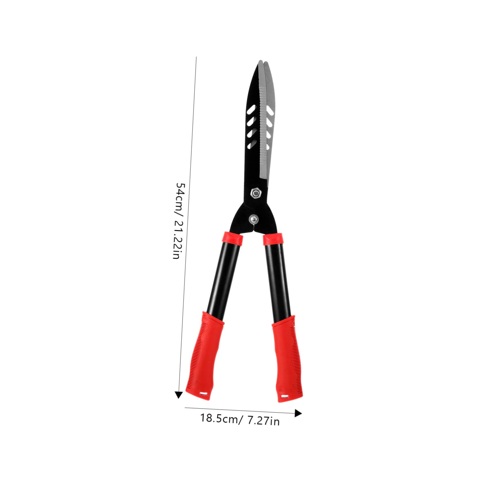 Tijeras de Setos Manuales de Acero Negras para Poda y Césped | 1 Pieza, Mango Ergonómico de Ahorro de Esfuerzo, para Recortar Setos y Mantener el Jardín