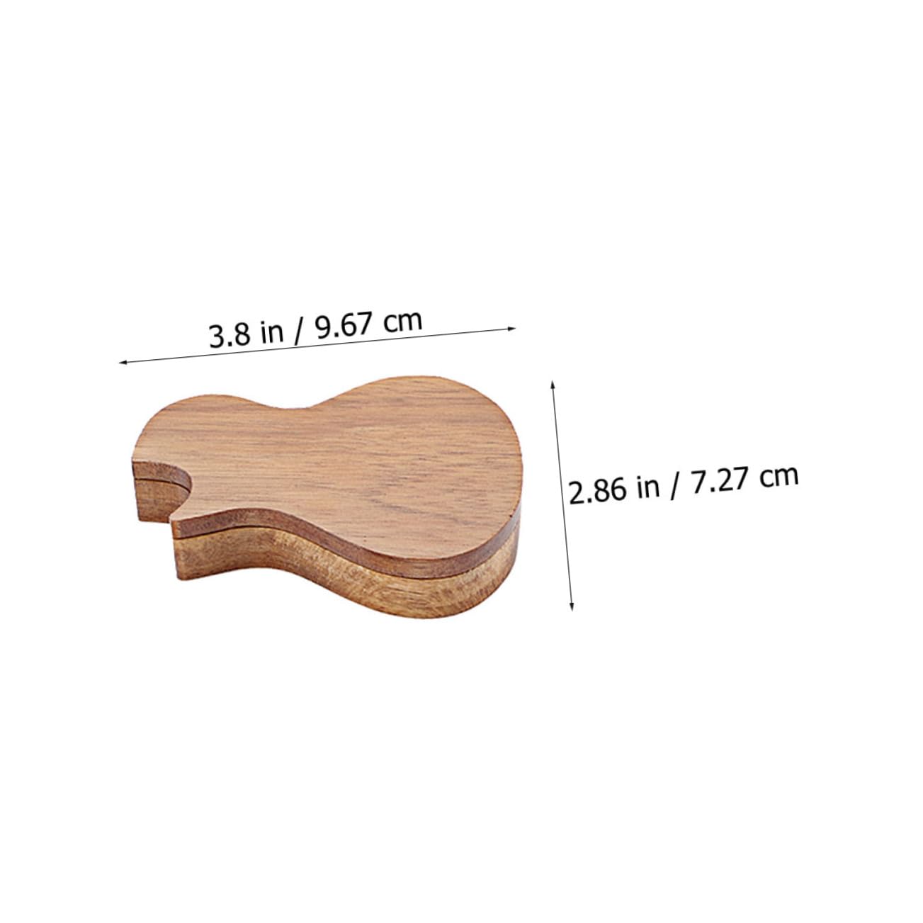Milisten 1 Set Guitar Accessories Storage Cool Guitar Picks Accessories Plectrums Guitar Case Holder Shaped Finger Guitar Picks for Acoustic Guitar Holder Wooden Brown