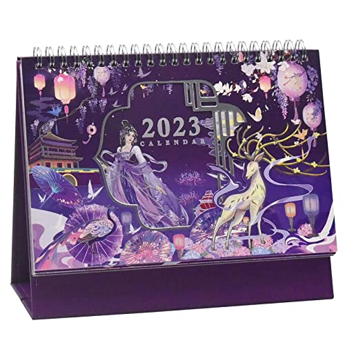 Kalender Tischkalender Wandkalender 2022-2023,Guador 16 Monatskalender Familienplaner 2022-2023 Desktop Kalender Querkalender Monatsplaner mit Seitenreitern Listen & Stickern Schreibtisch-Kalender Cover