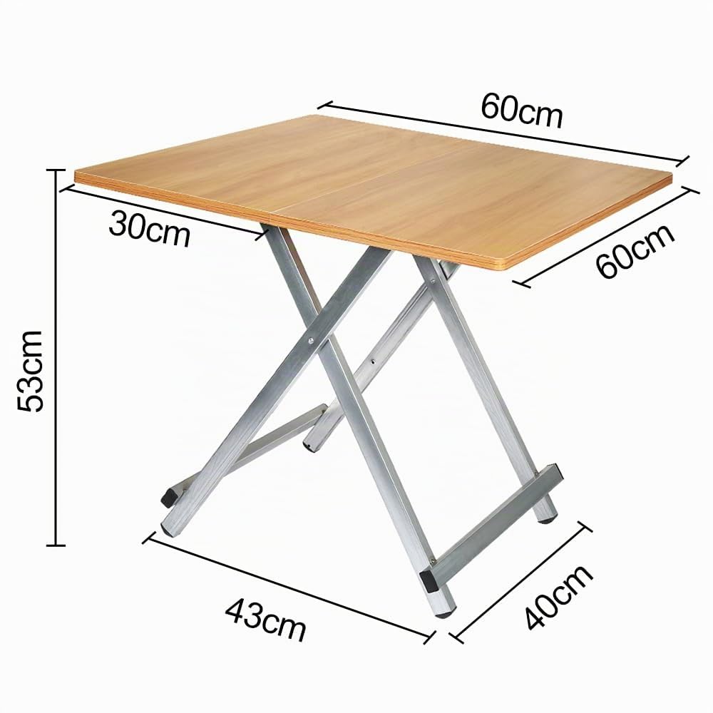OHMG Gartentisch, klappbar, quadratisch, Perla, hoher Tisch, zusammenklappbar, Cocktail/Bistro/Stehtisch/Bar, klappbarer Tisch, Terrassenmöbel für den Garten, Außenbereich (60 x 60 x 52 cm - 1P)