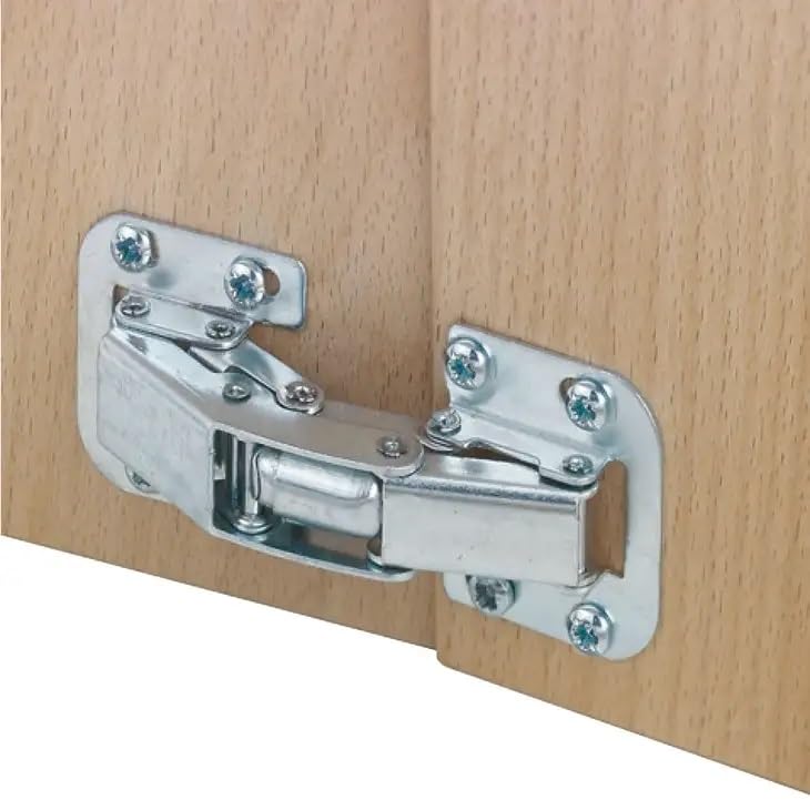 cyclingcolors 3666690009692 2 x Screw, 90° Opening Angle, Furniture, Cabinet Door Hinges, Silver - Image 2