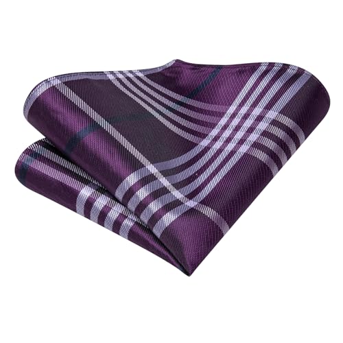 Image of Dubulle Mens Paisley Striped Tie Woven Necktie for Men and Handkerchief Cufflinks Set Wedding Formal Business