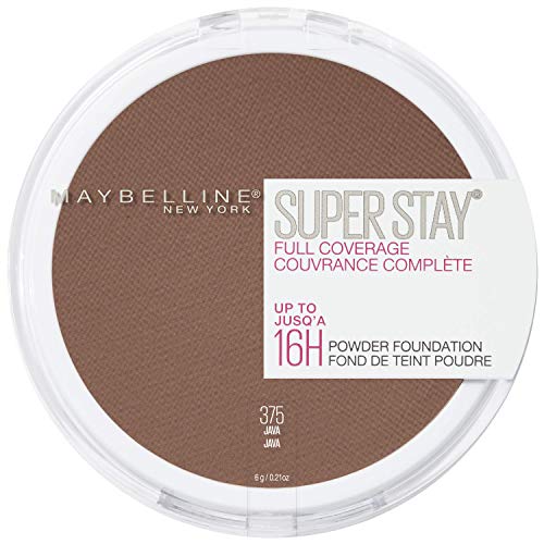 Maybelline Super Stay Full Coverage Powder Foundation Makeup, Up to 16 Hour Wear, Soft, Creamy Matte Foundation, Java, 1 Count