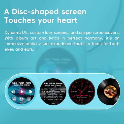 Image of FIIO DISC Portable HiFi Music Player, Dual DAC Digital Audio Player with 3.5mm & 4.4mm Outputs, Bluetooth 5.4 LDAC,Touchscreen (Black)