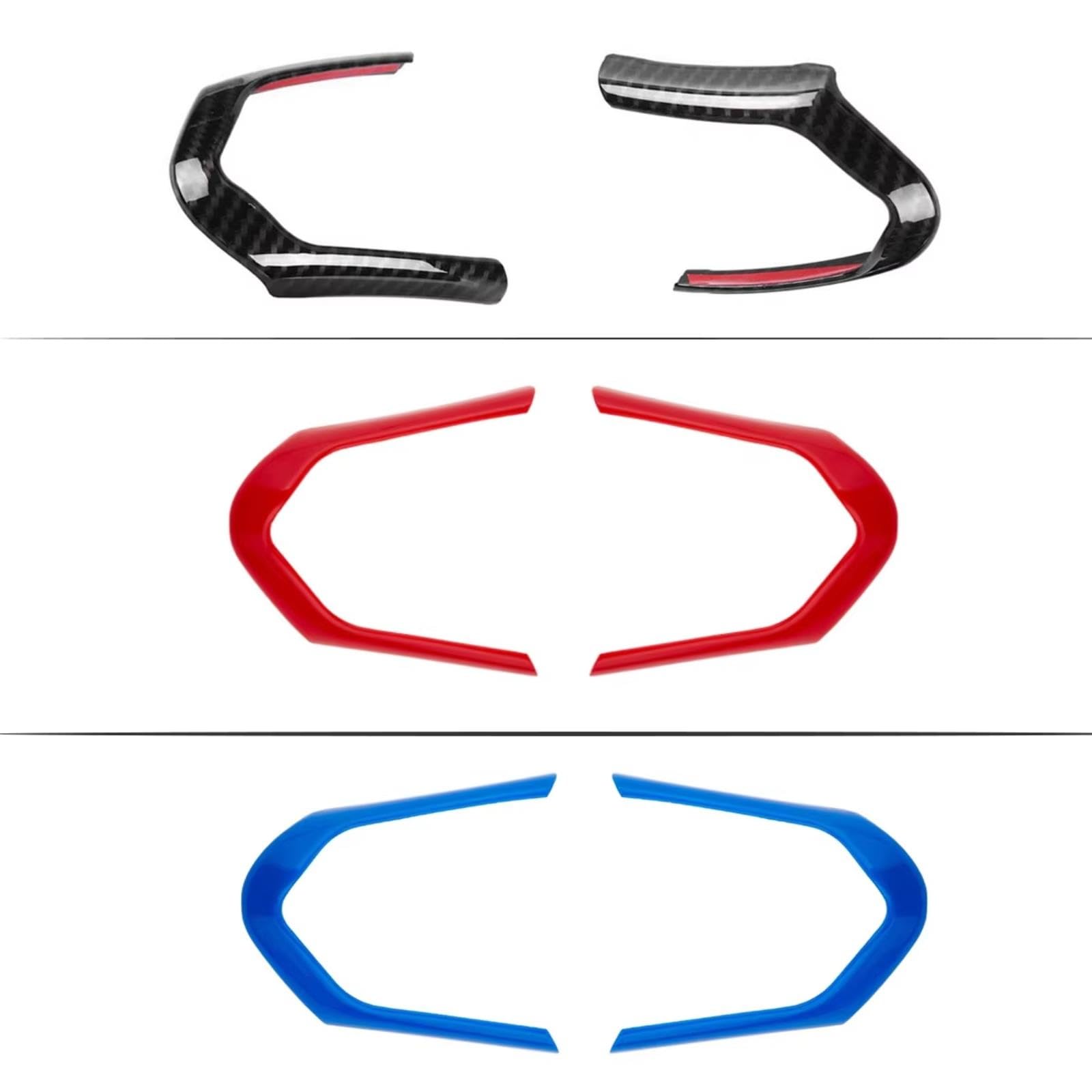Adesivi Per Pulsanti Auto Per BMW F20 F22 F30 F31 F32 F33 F36 M-Sport | Adesivo Per Rivestimento Della Copertura Del Telaio Del Pannello Dei Pulsanti Del Volante Dell'auto(Blue)