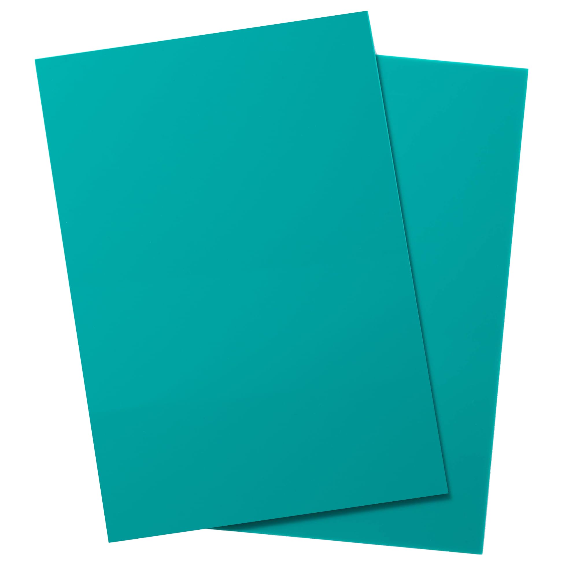 Opaque Teal Blue Green Cast Acrylic Sheets 1/8 Thick, 12x8 inch