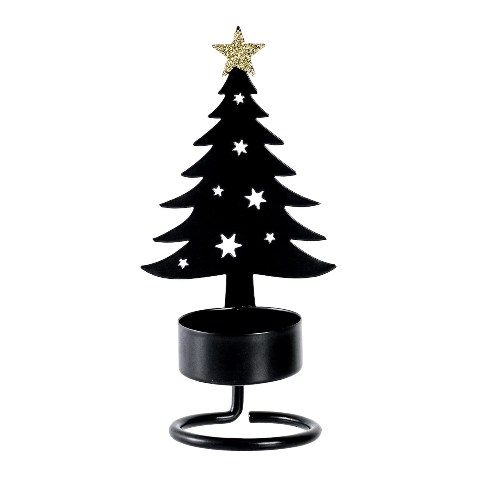 Iron Christmas Holders, Tabletop Decoration with Holders Candlestick Ornament for Christmas Home Decorations Tree Tealight