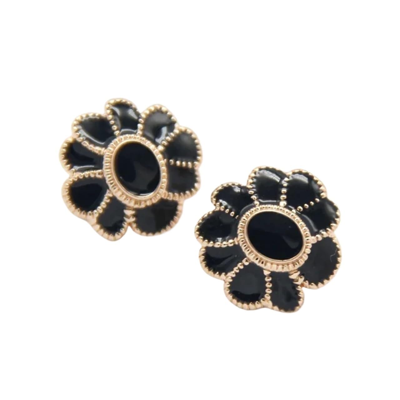 Bottoni da cucito vintage in metallo dorato a forma di fiore, per donne, cappotti, maglioni fai da te, 40 pezzi | 40 bottoni vintage a forma di fiore, accessori decorativi fai da te in metallo dorato per cappotti, maglioni e vestiti.