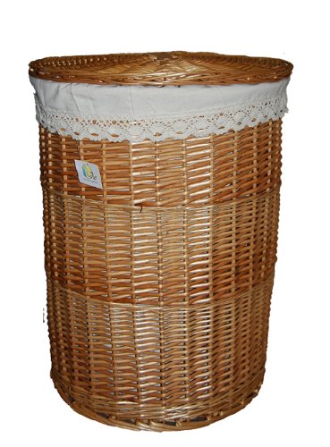 Wäschekorb Wäschetruhe natur beige weide D.46 H.62 96L